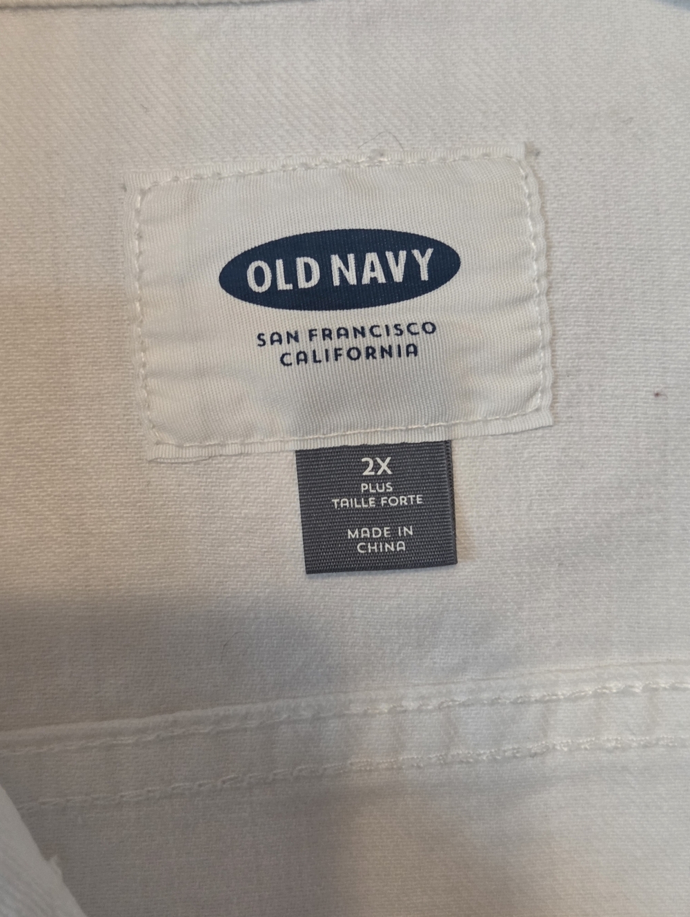 For Pepepizzazz. Old Navy White Plus-Size 2X Denim Jacket